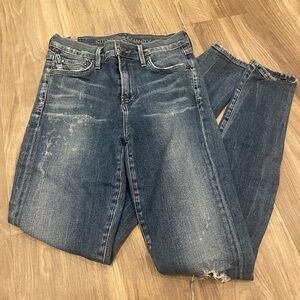 Citizens of Humanity Ripped Splatter Jeans